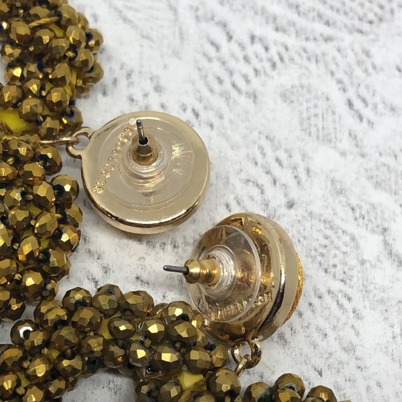 Baublebar Amissa Open Heart Dangle Drop Earrings Statement Size Style Beaded - Picture 4 of 5